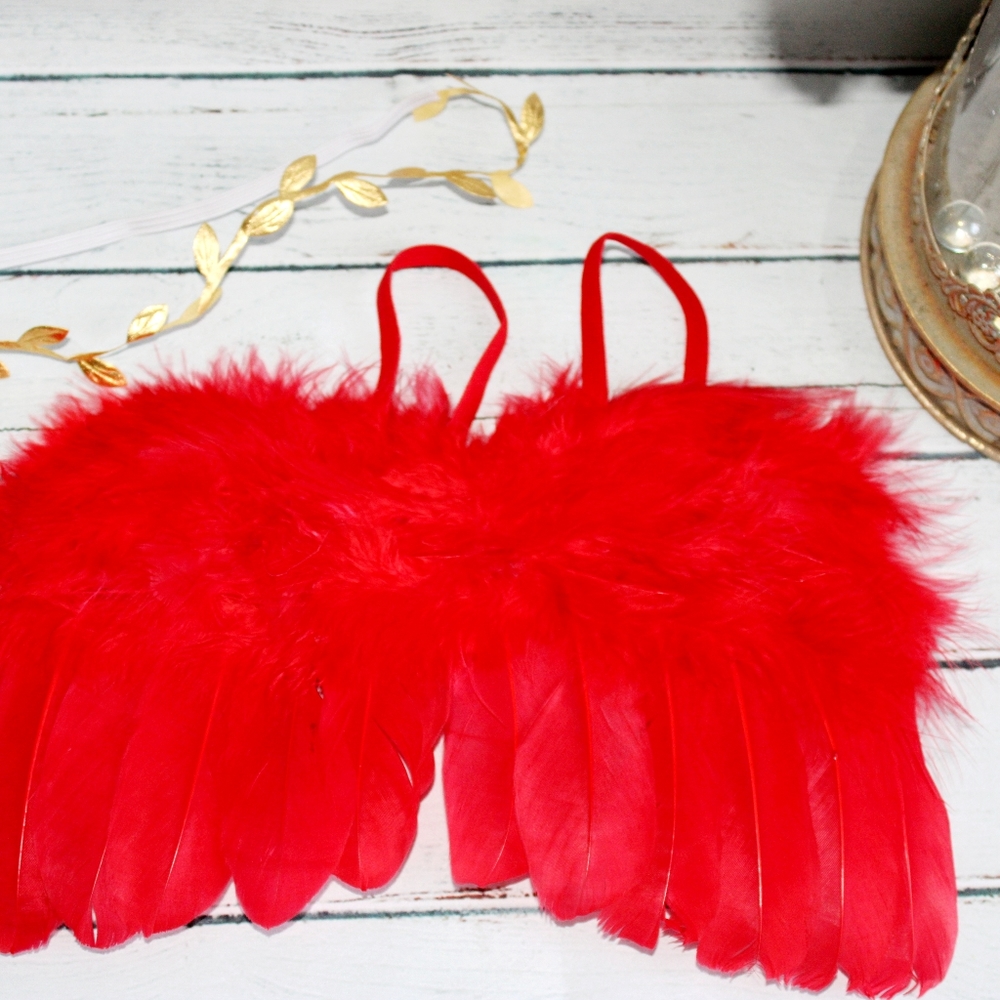 0-12m Red Wing & Headband, baby set - Picture 2 of 2